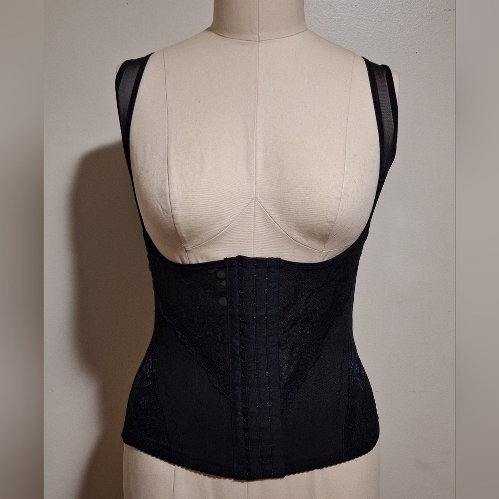 Re Define Black Lace Spandex Shapewear Corset Size Large